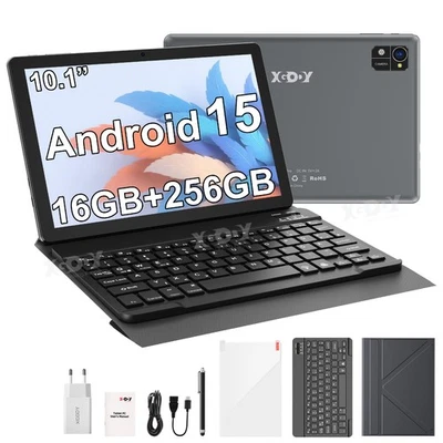 XGODY Neu Tablet 10,1" Andriod 15 16GB+256GB(1TB TF) 7000mAh Widevine L1 WIFI PC - Bild 1 von 4