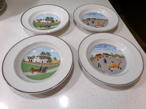 VILLEROY BOCH DESIGN NAIF 4 SUPPENSCHÜSSELN MIT UMRANDET - Bild 1 von 2