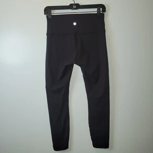 Lululemon Wunder Under HR kurze 7/8 Yogahose schwarz Leggings hoher Bund Größe 8 - Bild 1 von 5