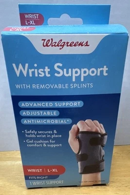 Soporte de muñeca con férulas extraíbles talla L/XL se adapta a mano izquierda nuevo Walgreens Foto 1 de 4