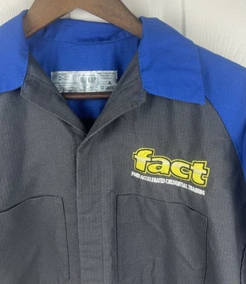 Red Kap Ford FACT Shirt Mens Medium Blue Gray Work Uniform Dealership Logo - image 1 of 4