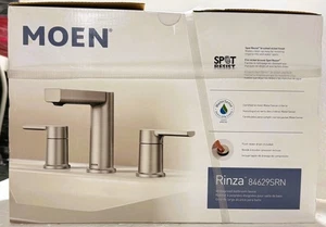 Moen Rinza 84629SRN Zweigriff Bad Wasserhahn Spot Resist Nickel gebürstet + Abfluss - Bild 1 von 4