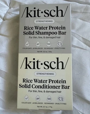 Kitsch Strengtheing Rice Water Protein Bars for Growth: Shampoo & Conditioner - Image 1 of 2
