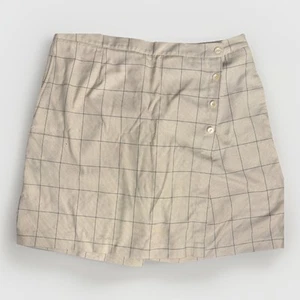 Talbots Skort Women Plus 18W Plaid Khaki Cotton Spandex Blend Skirt Shorts - Picture 1 of 5