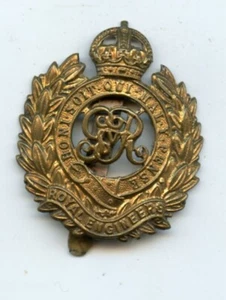 Royal Engineers WW1 George V Brass Cap Badge - Picture 1 of 2