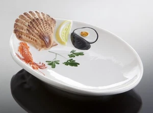 Bassano Teller Meeresfrüchte Fischplatte, Servierteller ca.26x18cm - Bild 1 von 1