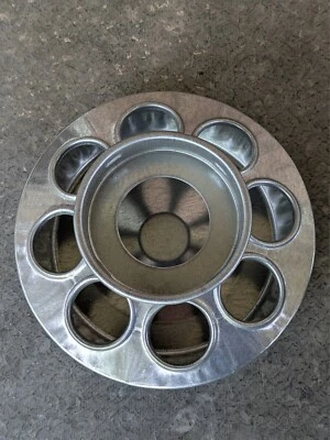 ALIMENTADOR DE GALINHAS PÁSSARO/GALINHA METAL GALVANIZADO 8 FUROS - Estilo Vintage Novo com etiquetas 6 polegadas  - Imagem 1 de 3