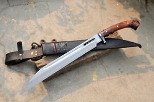 Custom Handmade Carbon Steel Blade Survival Seax Sword | Hunting Sword Camping