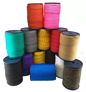 Cordón de polipropileno trenzado Colorline Paracord Cordón Artesanía Fuerte Campamento - Imagen 1 de 72