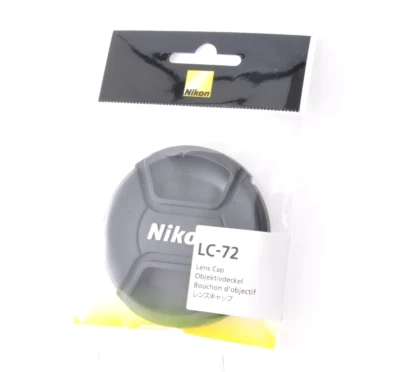 New Nikon LC-72 72mm Genuine Brand Camera Cover Accessory Snap-on Front Lens Cap - Image 1 of 4
