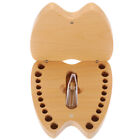  Teeth Fairy Holder Baby Keepsake Deciduous Memorial Wooden Box Container