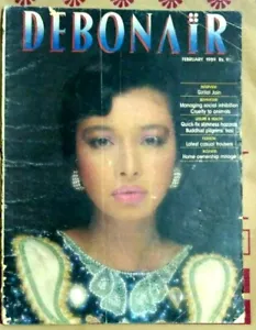 INDIEN DEBONAIRE MAGAZIN FEBRUAR 1989, EXOTISCHE MITTELFALTEN, ACHLA SACHDEV AUF COVER - Bild 1 von 4