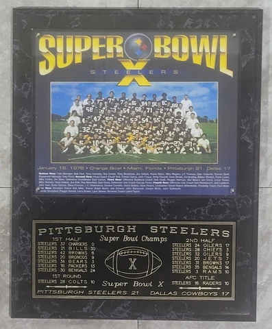 Pittsburgh Steelers 1975 Super Bowl X Champions 12" x 15" Plaque Cover