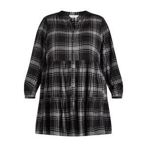 Time And Tru Women's Plus Tiered Plaid Shirt Size 3X (24W-26W) - Picture 1 of 4