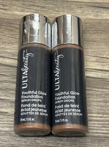 2 Ulta Beauty Youthful Glow Foundation Serum Drops Tan Cool Havane Froid - Picture 1 of 4
