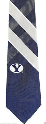 Corbata Brigham Young Cougars para hombre logotipo universitario a cuadros azul Foto 1 de 3