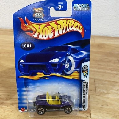 Hot Wheels Highway 35 -- 2003 #51   2003 First Editions 39/42 Meyers Manx PURPLE - Image 1 of 4