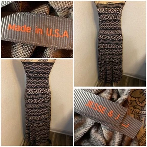 Jeese & J Damen große trägerlose Röhre Maxi A-Linie Kleid Made in USA - TOP - Bild 1 von 10