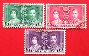 Canada Newfoundland #230-232 Coronation - Omnibus Issue Used - Picture 1 of 1