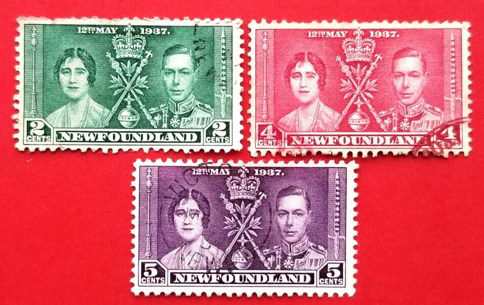Canada Newfoundland #230-232 Coronation - Omnibus Issue Used - Image 1 of 1