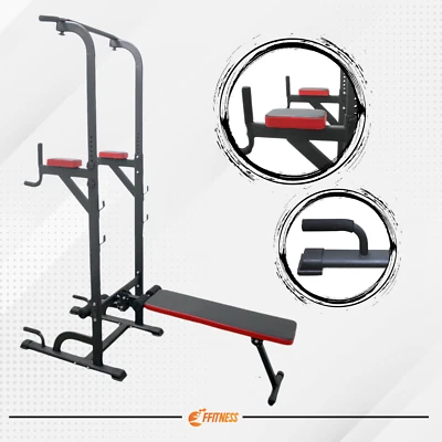 MULTIFUNZIONALE TORRE ALLENAMENTO CHIN UP HOME GYM FITNESS SUPPORTO BILANCIERE - Imagen 1 de 4