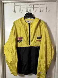Vintage Ward Burton CAT Racing NASCAR Size XL Windbreaker 1/2 Zip Jacket - Picture 1 of 11
