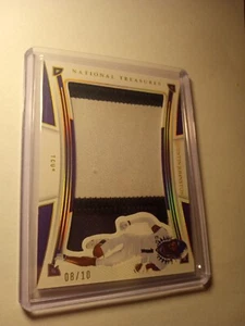 2022 Panini National Treasures /10 Quentin Johnston RC Rookie Patch Gold #RS-QUJ - Bild 1 von 5