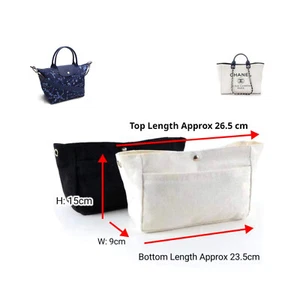 Versatile cotton organizer / pocket insert for LV Hermes shopper bag - Picture 1 of 9