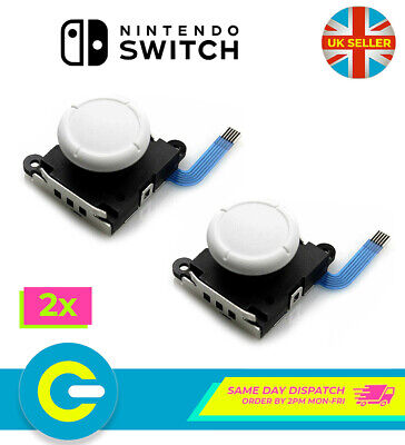 2x Nintendo Switch Joy-Con Analog Joystick Thumb Stick Replacement (White) • 5.20£