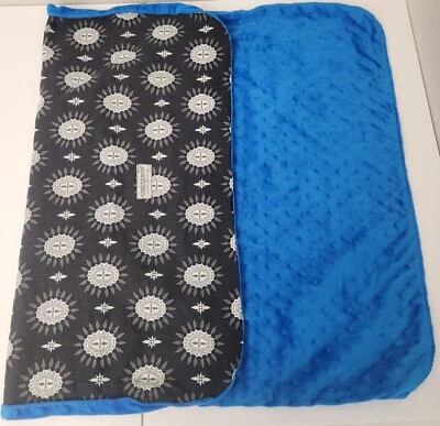 Cubierta de toldo para asiento de coche manta asiento de coche infantil azul negro y blanco suave grueso Foto 1 de 4