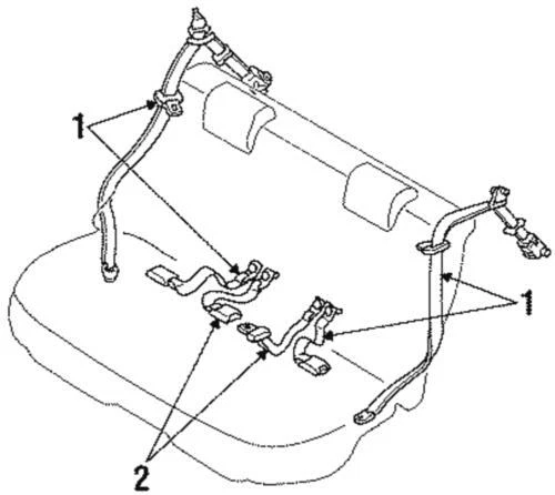 Cinturón de seguridad central original Ford Mercury 1997-2003 Escort Tracer F7CZ-54611B66-AAC Foto 1 de 1