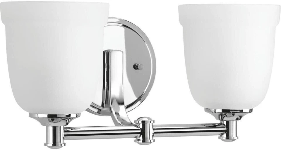 Progress Lighting 2-Light Etched Parchment Glass Coastal Bath Vanity Light - Image 1 of 1