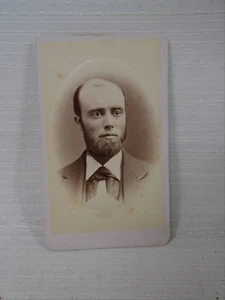 Antique CDV Photo Civil War Era Bald Man Photo by Jacoby of Minneapolis - Picture 1 of 3