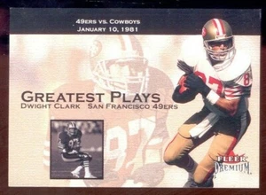 2001 Fleer DWIGHT CLARK San Francisco 49ers Greatest Plays The Catch Insert Card - Picture 1 of 1