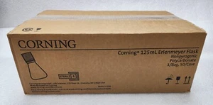 Corning 431143 Erlenmeyer 125 mL Flask with Vent Cap Wide Mouth CASE 50 - Picture 1 of 3