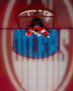Foto de hockey de la NHL Stuart Skinner himno luces aéreas Edmonton Oilers 8x10 - Imagen 1 de 1