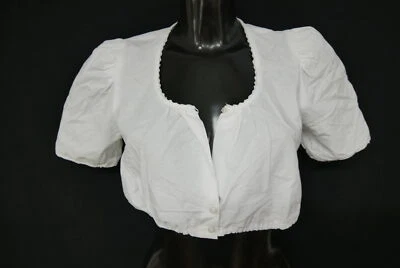 Gr.38 Dirndlbluse weiß Bluse für Dirndl Waldorff Baumwolle mit Spitze B11033 - Bild 1 von 4