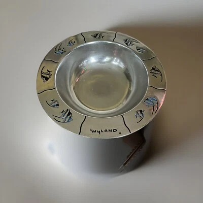 Винтажная ТЯЖЕЛАЯ ОЛОВЯННАЯ СЕРВИРОВОЧНАЯ ЧАША ДЛЯ ВЫПЕЧКИ СКАЛЯРИЙ WILTON WYLAND ZEFX - Изображение 1 из 4