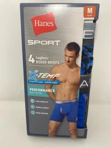 Hanes Ultimate Men's Sport X-Temp Performance Boxer Brief 4-Pack, Assortment 1, - Picture 1 of 2
