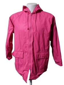 Sailmaker Outerwear Rain Jacket Women's Size  Medium Pink  Full Zip Pockets Hood - Picture 1 of 11