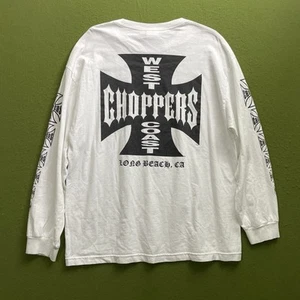 Camiseta De Colección West Coast Choppers Long Beach CA Blanca Manga Larga Para Hombre’s XL - Imagen 1 de 7