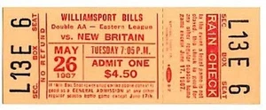 NUEVOS BILLETES BRITAIN RED SOX v Williamsport ~ Boleto 1987 ~ ENVÍO GRATUITO - Imagen 1 de 1