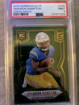 Panini Donruss Elite 2025 - Rookies Omarion Hampton #132 Green Disco (RC) PSA 9 Foto 1 de 2