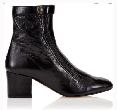 NUEVO EN CAJA TAMARA MELLON Negro Becerro AVENGER talla 38 Cuero Tacón Botines $650 NUEVO Foto 1 de 4