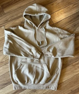 Pro Club Hoodie Mens Tan Heavyweight Sweatshirt Pullover Medium - Picture 1 of 4