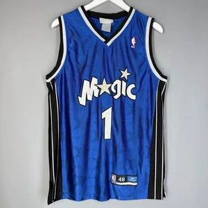 AUTHENTIC ORLANDO MAGIC TRACY MCGRADY BLUE VINTAGE VTG JERSEY NBA REEBOK SIZE 48 - Picture 1 of 8