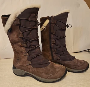 Merrell Encore Apex Opti-Warm Snow Boots Womens Sz 8 Coffee Bean brown Mid Calf - Picture 1 of 13