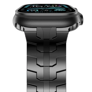 NewWays Bracelet Titane Grade 2 Compatible avec Bracelet Apple Watch pour Homme Ultra - Photo 1 sur 7