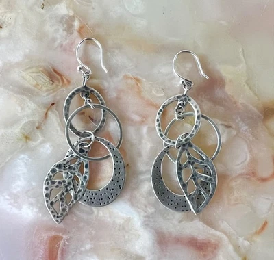 Silpada Sterling Silver .925 'Birds Of A Feather" Drop Earrings Retired - Image 1 of 4