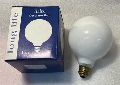 40G30/W Globe Bulb Halco 40W G30 LongLife * 3-3/4” White Bulb *NEW - Image 1 of 4